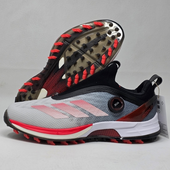 adidas Other - adidas Adizero ZG BOA Spikeless Golf Shoes White Red IH9896 Men's Size 8.5 New